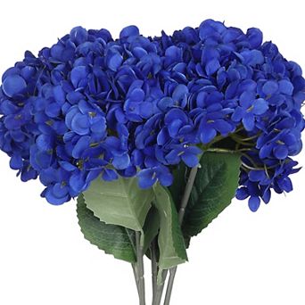 Pack of 6 Artificial Hydrangea Silk Flowers Bouquet Fake Floral Plants 22.8"