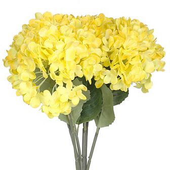 Pack of 6 Artificial Hydrangea Silk Flowers Bouquet Fake Floral Plants 22.8"