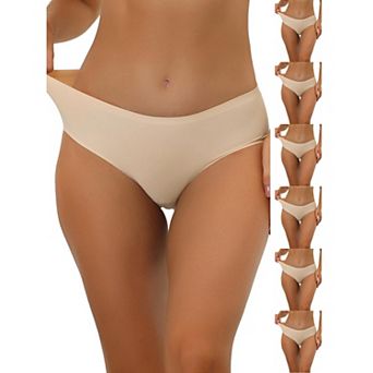 7 Packs Panties for Women Unlined Comfortable Underwear No Show Elastic Waist Brief