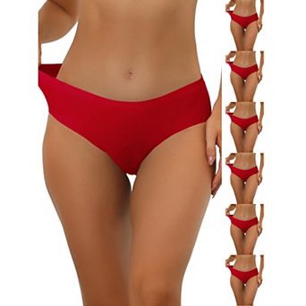 7 Packs Panties for Women Unlined Comfortable Underwear No Show Elastic Waist Brief