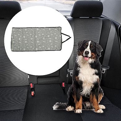 Universal Waterproof Car Seat Cover for Pet Bone Paw Pattern