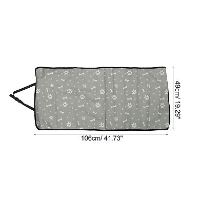 Universal Waterproof Car Seat Cover for Pet Bone Paw Pattern