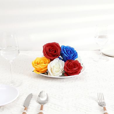 25Pcs Roses Artificial Flowers, Silk Fake Roses Flower Heads Home Decor for DIY Crafts Wedding Party