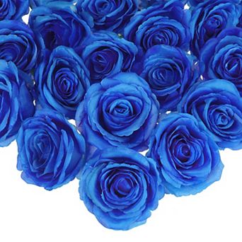 25 pc Roses Artificial Flowers, Silk Fake Roses Flower Heads Home Decor for DIY Crafts Wedding Party
