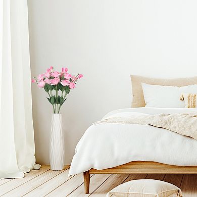 6 Pcs Eustoma Lisianthus Long Stem Artificial Flowers Faux Floral Plants Bouquet 26"