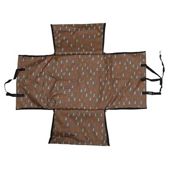 Double Waterproof Car Seat Cover for Pet Puppy Pattern Brown 1 pc