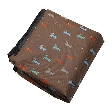 Double Waterproof Car Seat Cover for Pet Puppy Pattern Brown 1 Pc