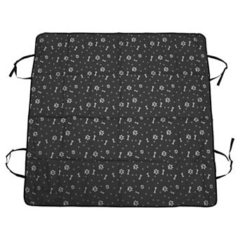 Durable Waterproof Car Seat Cover for Pet Bone Paw Pattern