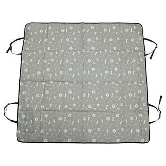 Durable Waterproof Car Seat Cover for Pet Bone Paw Pattern
