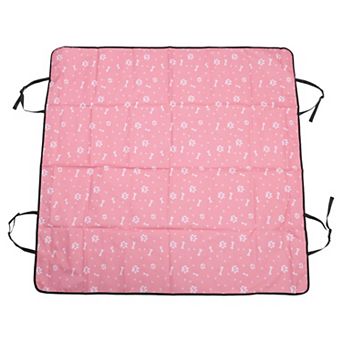 Durable Waterproof Car Seat Cover for Pet Bone Paw Pattern