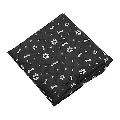 Durable Waterproof Car Seat Cover for Pet Bone Pattern 1 Pc