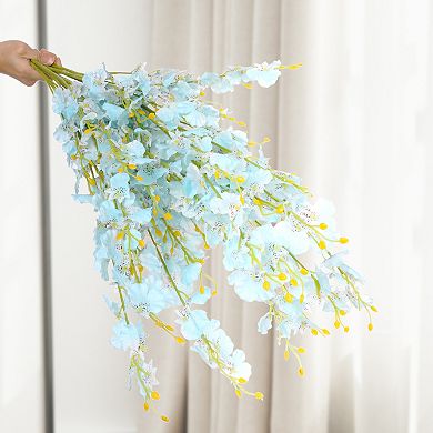 10 Pcs Artificial Dancing Lady Orchids Fake Long Stem Orchid Flowers 36.2"