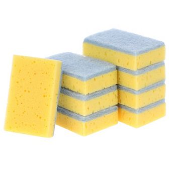 Sponges Kitchen 5 pc Scrub Dish Sponges, Dual-Sided Sponges for Washing Dishes, Pots and Pans