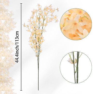 6pcs Artificial Flowers Orchids Silk Fake Flowers in Bulk with Stem Real Touch Orchid Bouquets 44.4"