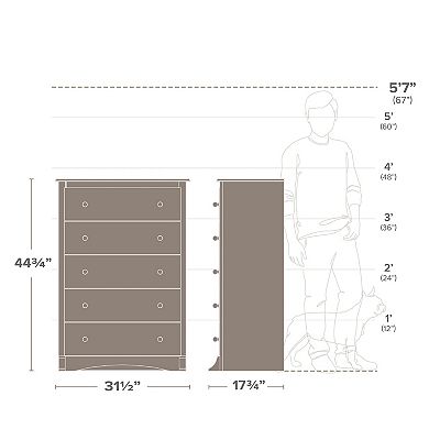 Prepac Tall 5-Drawer Chest