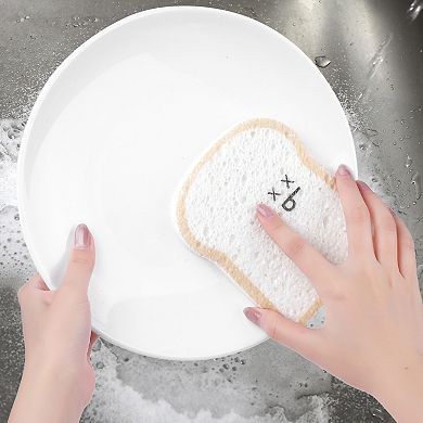 Cute Pattern Cleaning Dish Sponges, Non-Scratch Scrub Sponge Set, for Kitchen, 4.7"x3.9"x0.6"
