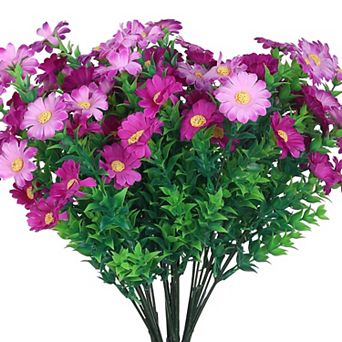 6 Bundles Artificial Daisies Flowers, Stems Fake Floral Bouquet for Wedding Home Decoration 13.8"