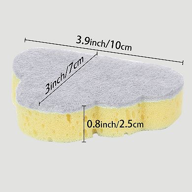 4 Pack Scrub Sponge, Cloud Shape Dual-Sided Sponges, Cleaning Sponge for Kitchen 3.9"x1.2"x0.8"