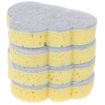 4 Pack Scrub Sponge, Cloud Shape Dual-Sided Sponges, Cleaning Sponge for Kitchen 3.9"x1.2"x0.8"