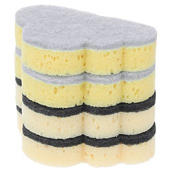 4 Pack Scrub Sponge, Cloud Shape Dual-Sided Sponges, Cleaning Sponge for Kitchen 3.9"x1.2"x0.8"