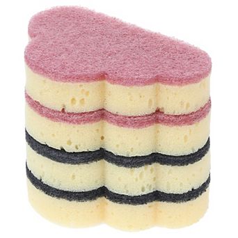 4 Pack Scrub Sponge, Cloud Shape Dual-Sided Sponges, Cleaning Sponge for Kitchen 3.9"x1.2"x0.8"