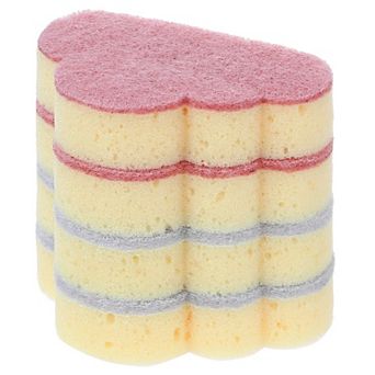 4 Pack Scrub Sponge, Cloud Shape Dual-Sided Sponges, Cleaning Sponge for Kitchen 3.9"x1.2"x0.8"
