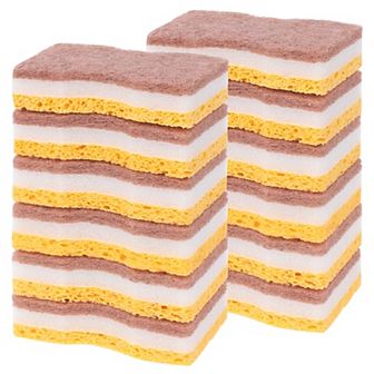 Scrub Sponges Kitchen, Scrub Dish Sponges, Dual-Sided Cleaning Sponges for Kitchen