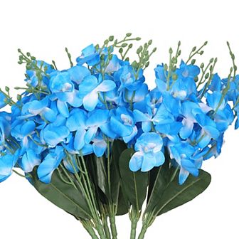 Artificial Phalaenopsis Flowers 6 pc Real Touch Orchids Flower Bouquets 16.1"