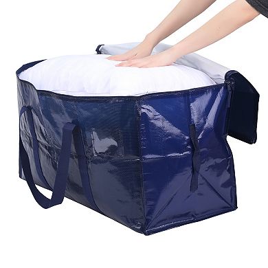 4 Packs Clothes Storage, Foldable Storage Bags, Moving Bags for Closet Organizers with Handles