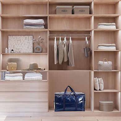 4 Packs Clothes Storage, Foldable Storage Bags, Moving Bags for Closet Organizers with Handles