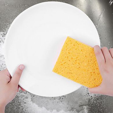 3-Count Cellulose Sponges Kitchen, Cleaning Sponge for Dish, Non-Scratch Scrubber for Household