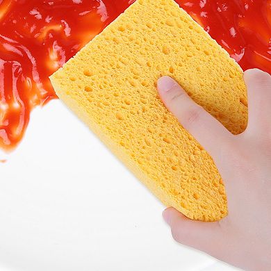 3-Count Cellulose Sponges Kitchen, Cleaning Sponge for Dish, Non-Scratch Scrubber for Household