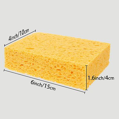 3-Count Cellulose Sponges Kitchen, Cleaning Sponge for Dish, Non-Scratch Scrubber for Household