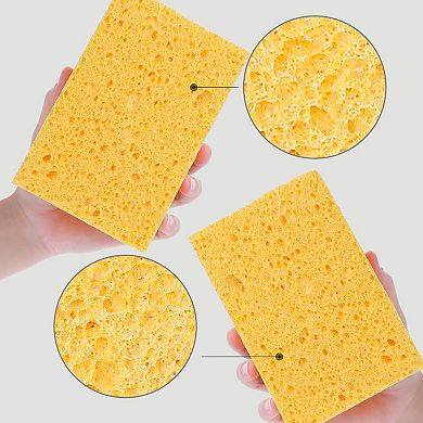 3-Count Cellulose Sponges Kitchen, Cleaning Sponge for Dish, Non-Scratch Scrubber for Household