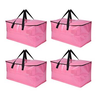 4 Packs Clothes Storage, Moving Bags for Organizing Clothing, Closet Organizers with Handles