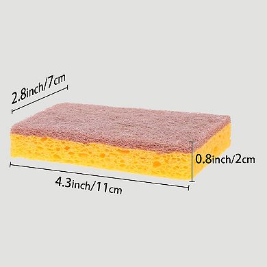 Dual Sided Cleaning Sponges, Kitchen Dishes Sponge, for Household, Bathroom