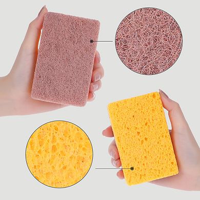 Dual Sided Cleaning Sponges, Kitchen Dishes Sponge, for Household, Bathroom