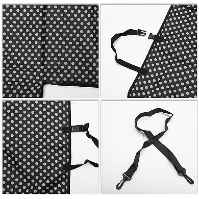 Durable Waterproof Car Seat Cover for Pet Dots Pattern Black 1 Pc
