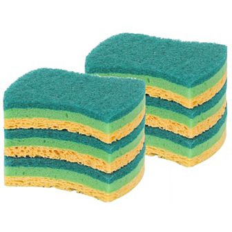 Scrub Sponges Kitchen, Dual Sided Cleaning Sponges for Kitchen, Household, Bathroom