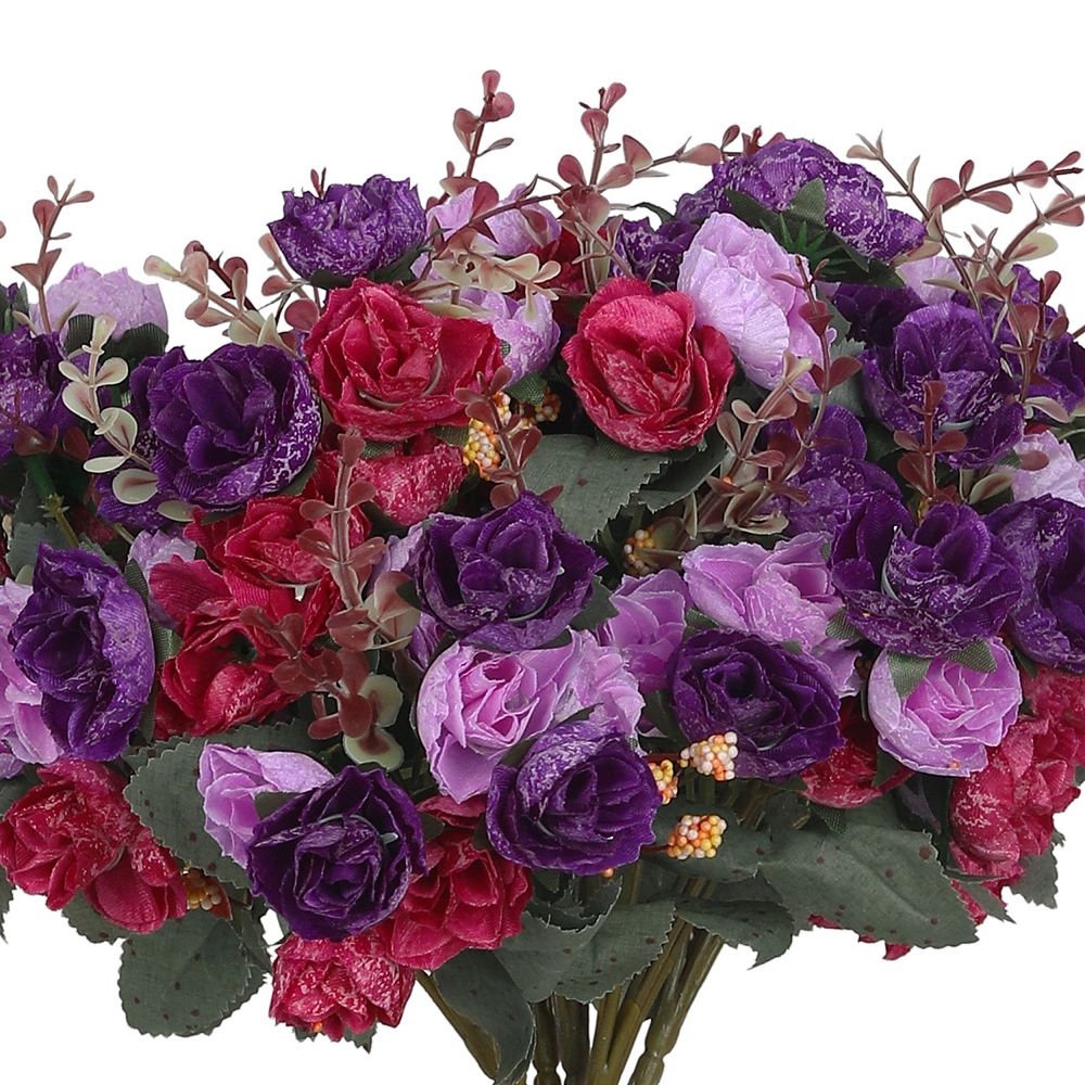 Silk Rose Bouquet Fake Artificial Flowers Wedding Party Home Garden ...