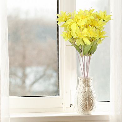 10 Pcs Real Touch Lilies Flowers Long Stem Artificial Flower with 3 Heads 25.6"