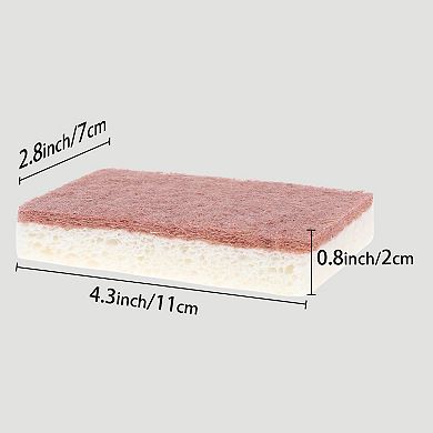 Dual Sided Cleaning Sponges, Kitchen Dishes Sponge, for Household, Bathroom