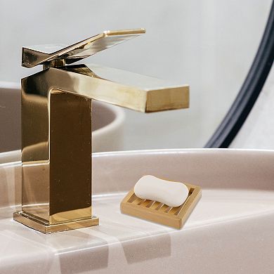 Portable Square Soap Dish for Bathroom for Kitchen 4.33"x3.54"x1.57" 1 Pc