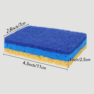 Scrub Dish Sponges, Cleaning Sponges, Stand Up to Stuck on Grime Kitchen Sponges for Household