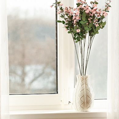 Artificial Flowers 6 Pcs Faux Silk Rose Fake Real Touch Flower for Decoration 29.1"