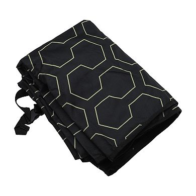 Durable Waterproof Car Seat Cover for Pet Flower Pattern Black 1 Pc