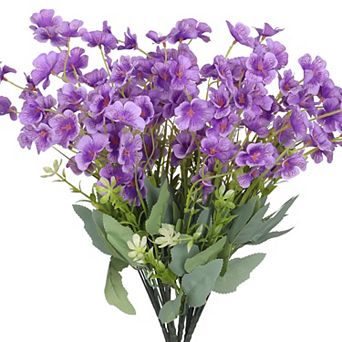 6 pc Artificial Orchids Flowers Fake Orchid Plants Bouquets for Decoration 16.1"