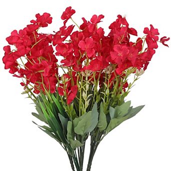 6 pc Artificial Orchids Flowers Fake Orchid Plants Bouquets for Decoration 16.1"