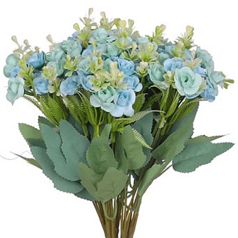 Artificial Silk Flowers Fake Rose Bouquet for Wedding Office Home Floral Decor Pack of 6 11.8"