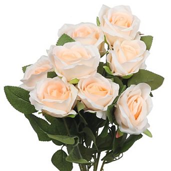 10 pc Artificial Flowers Silk Fake Roses Long Stem Faux Rose for Wedding Party Home Decor 20.4"